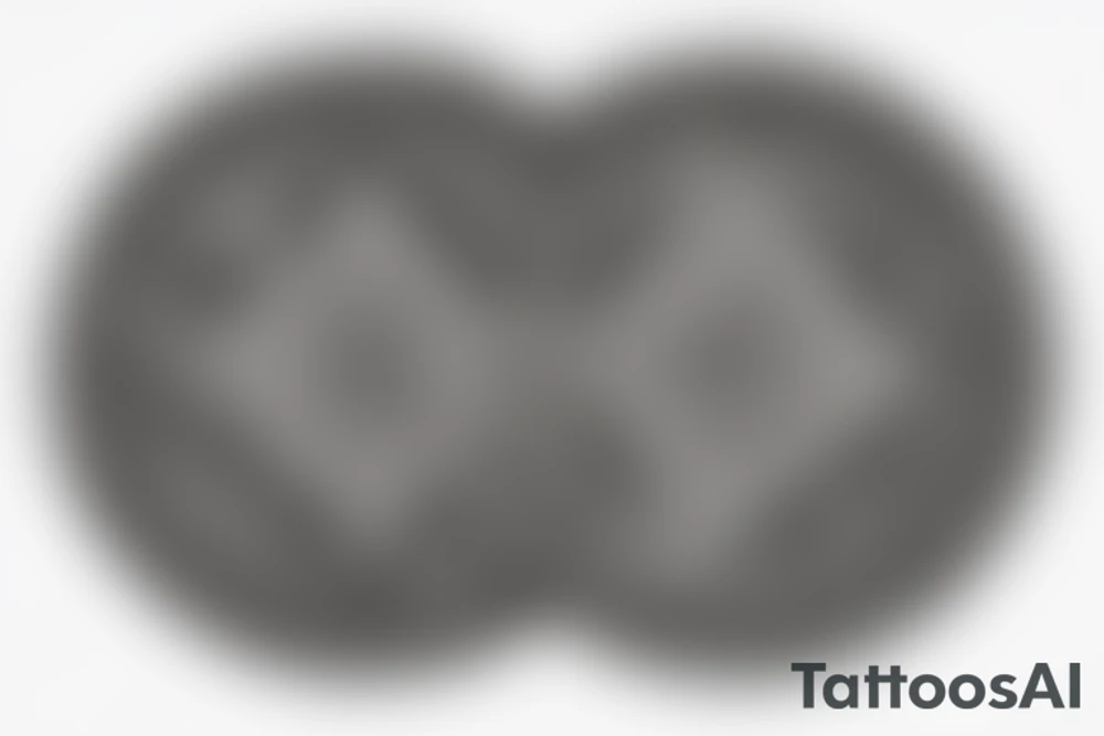 Persian related circle and triangle minimal tattoo idea