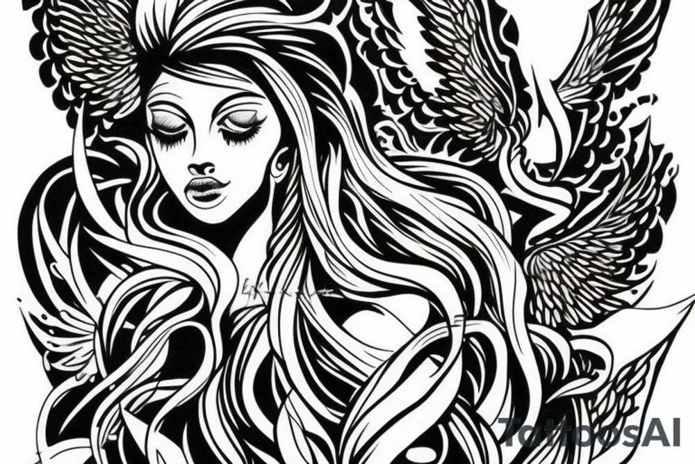 Angel tattoo idea
