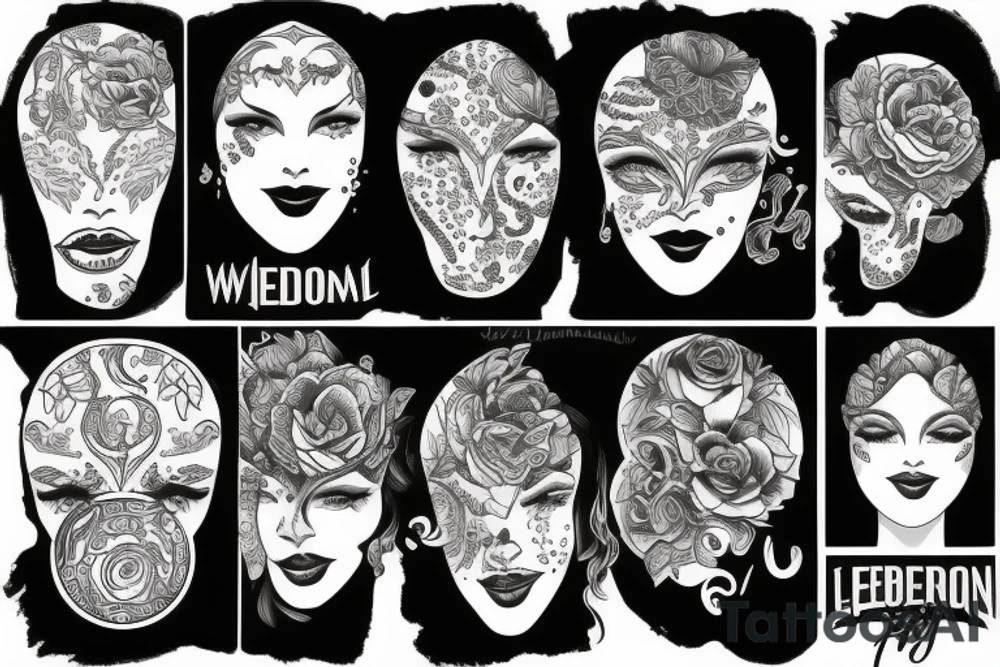 Women life freedom tattoo idea