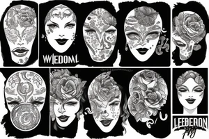 Women life freedom tattoo idea
