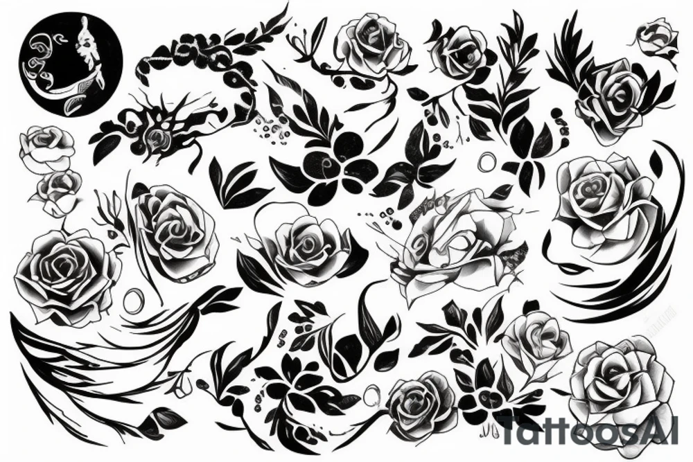 Women life freedom tattoo idea
