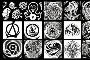 Light and sunshine or symbols of water or symbols of Freedom tattoo idea