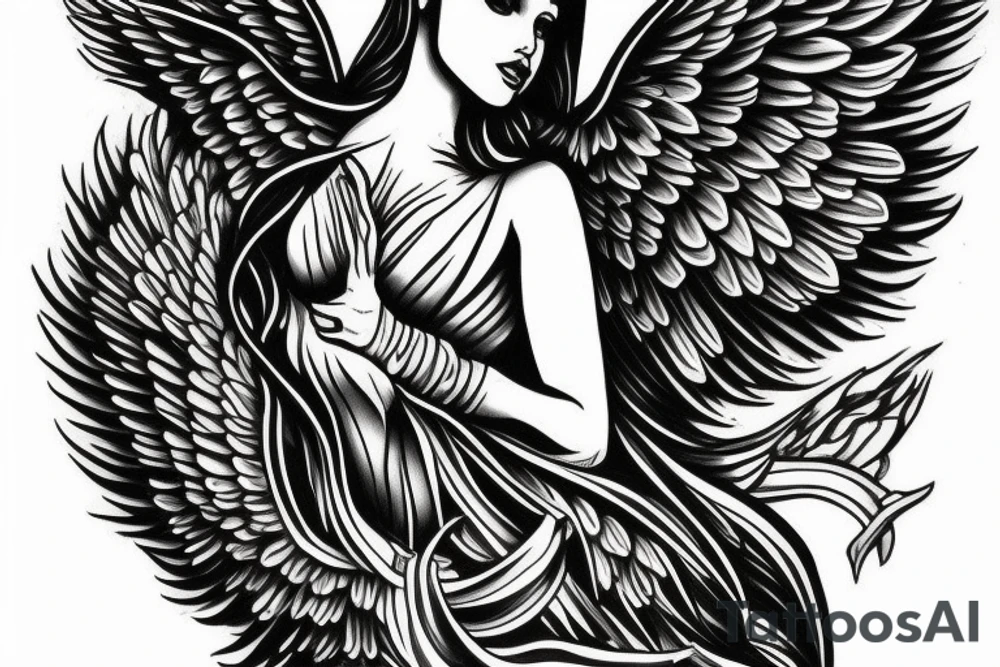 Angel tattoo idea