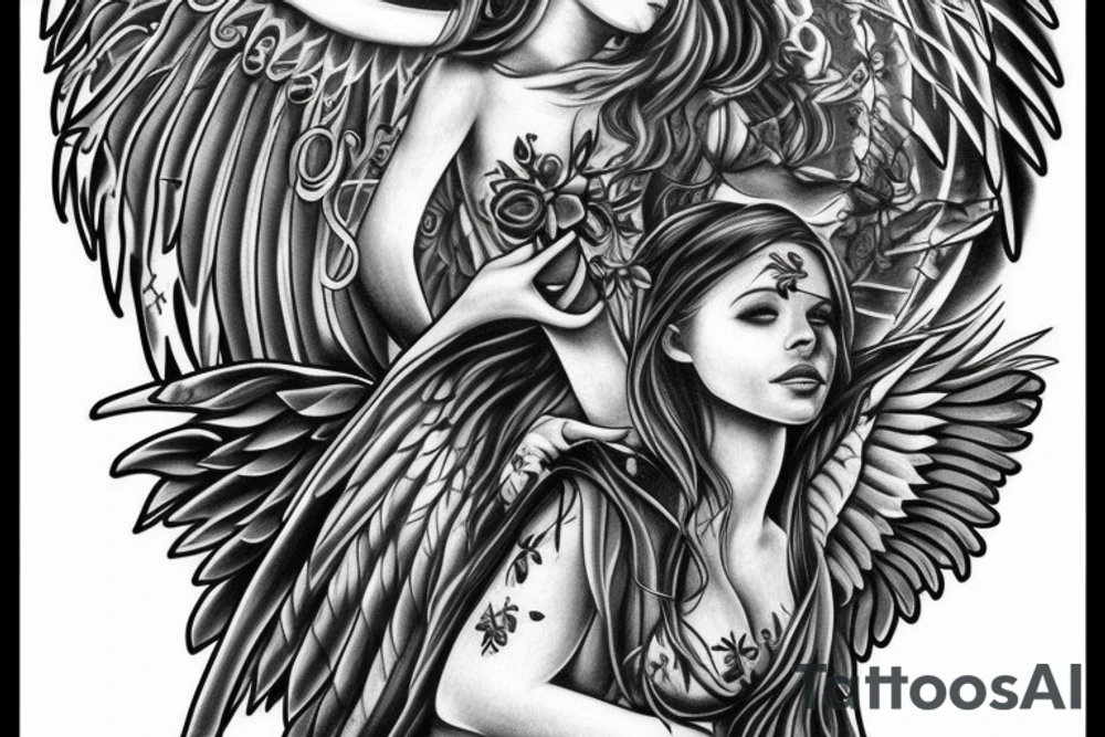 Angel tattoo idea