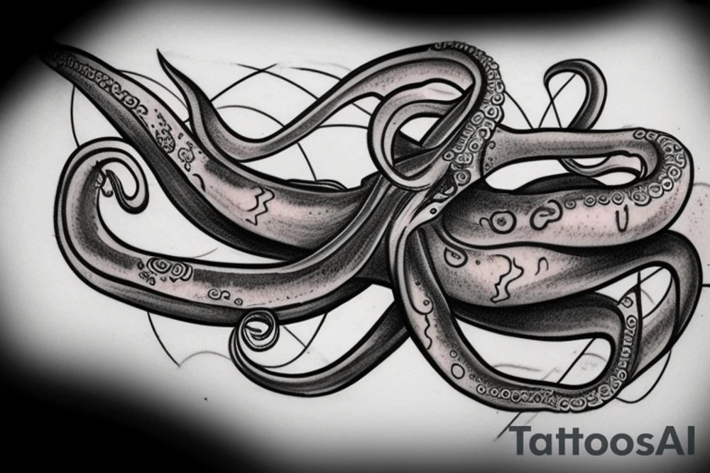 Octopus leg showing infinity sign tattoo idea