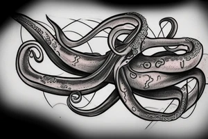 Octopus leg showing infinity sign tattoo idea