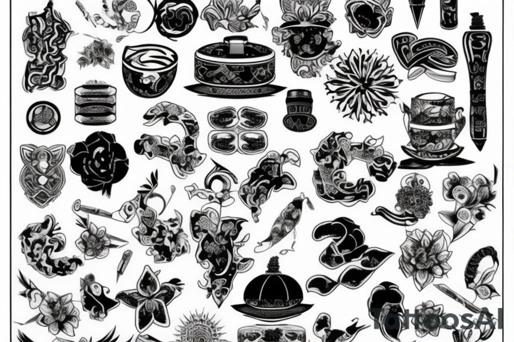 Длинный кот с длинным хвостом tattoo idea