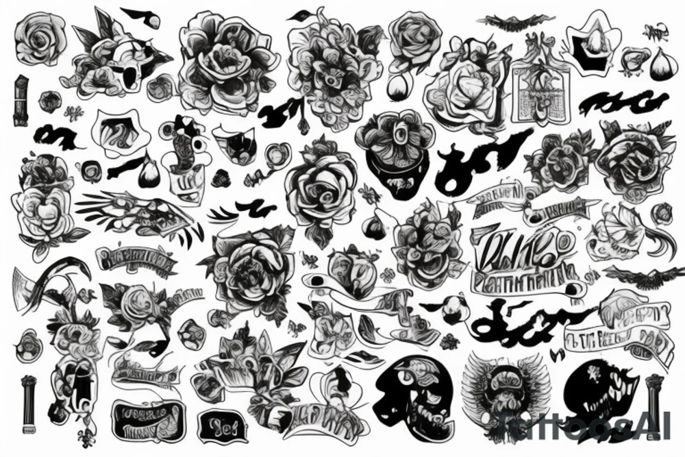 Папильон пьет вино tattoo idea