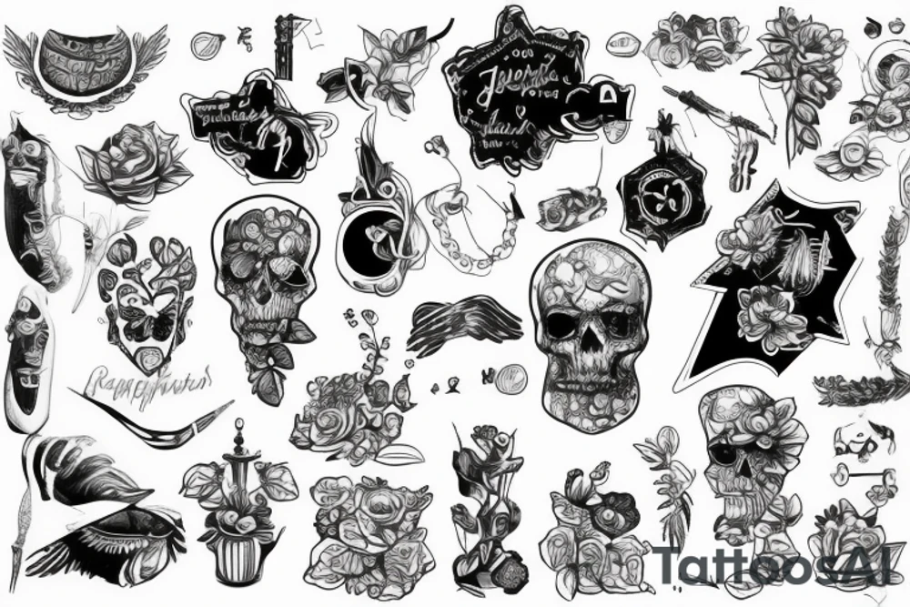 закат на фоне соснового леса tattoo idea