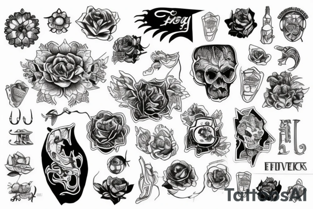 закат на фоне соснового леса tattoo idea