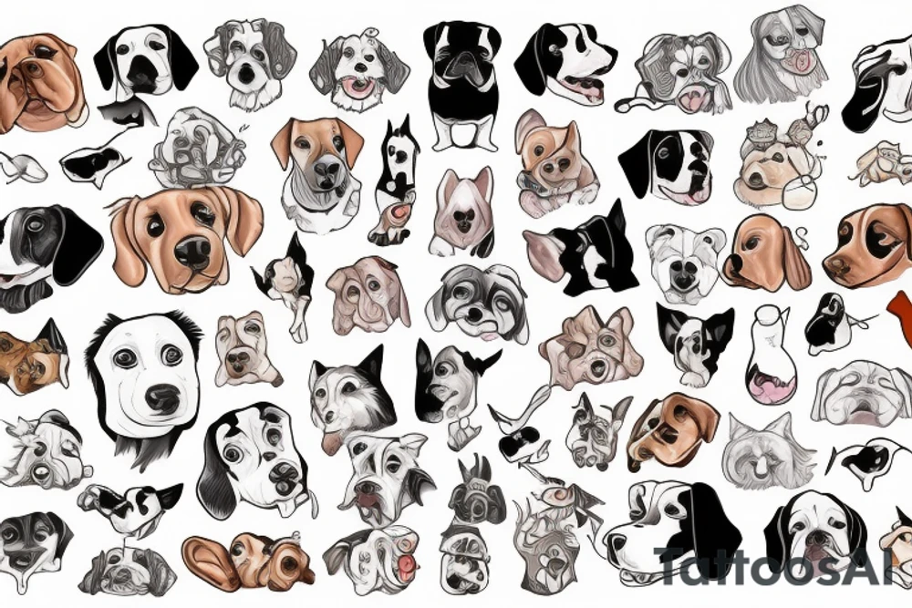 Dog drink béer tattoo idea