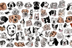 Dog drink béer tattoo idea