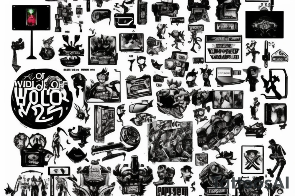 About world of Video Games & Movies.
love the technology and Computers tattoo idea