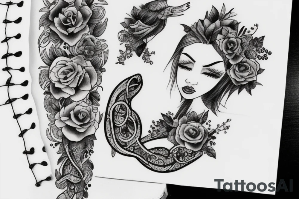 hot sexy woman tattoo idea
