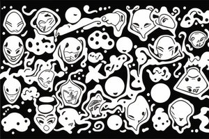 melancholy abstract japanese tattoo idea