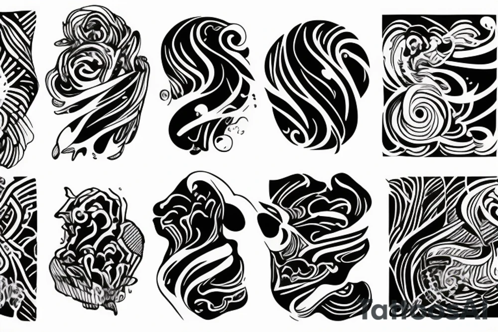 melancholy abstract tattoo idea