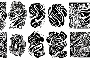 melancholy abstract tattoo idea
