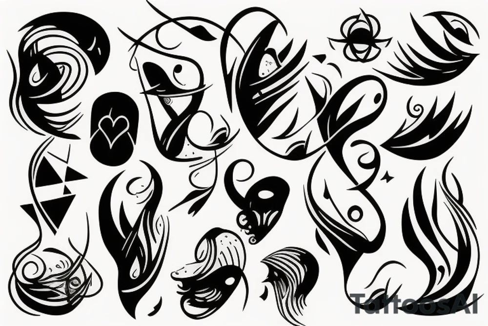 melancholy abstract tattoo idea