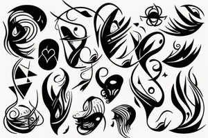 melancholy abstract tattoo idea