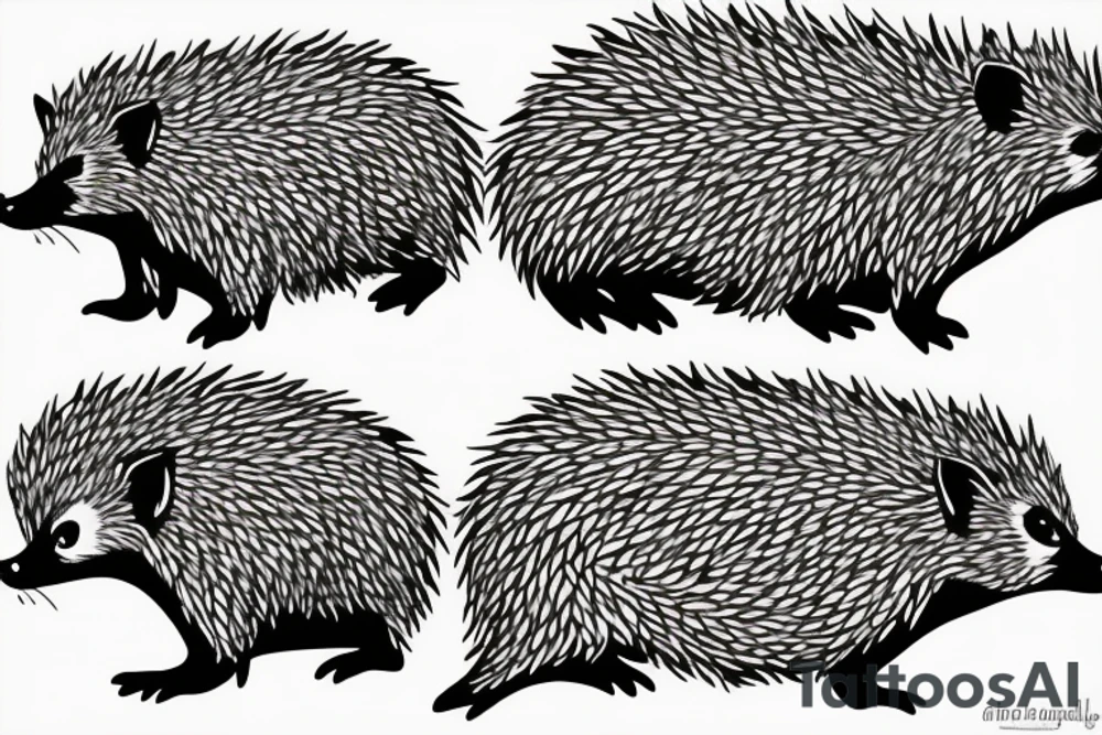 Hedgehog hog tattoo idea