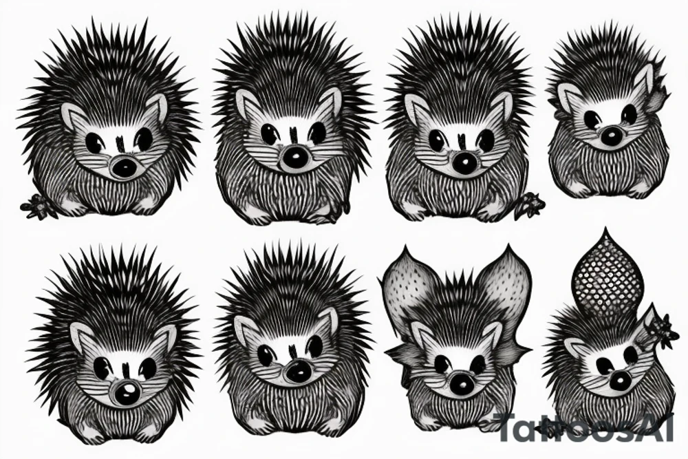 Hedgehog hog tattoo idea