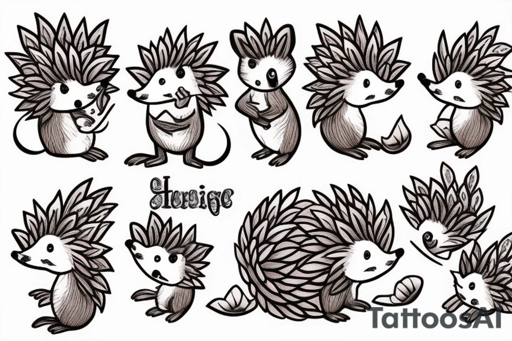 cute  Hedgehog tattoo idea