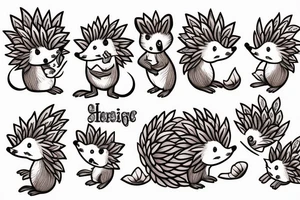 cute  Hedgehog tattoo idea