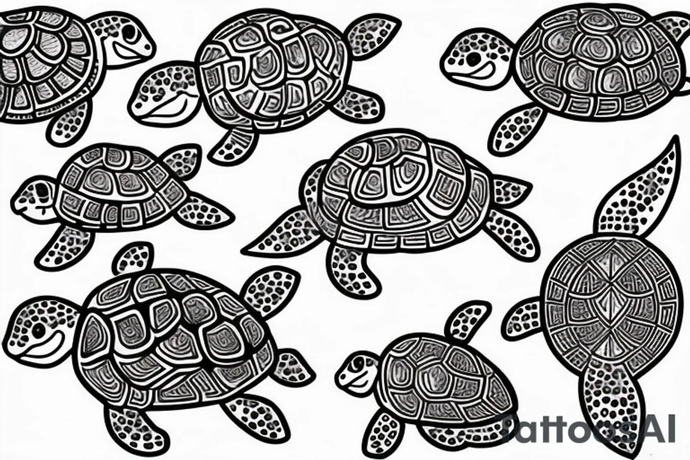 candles in turtles tattoo idea