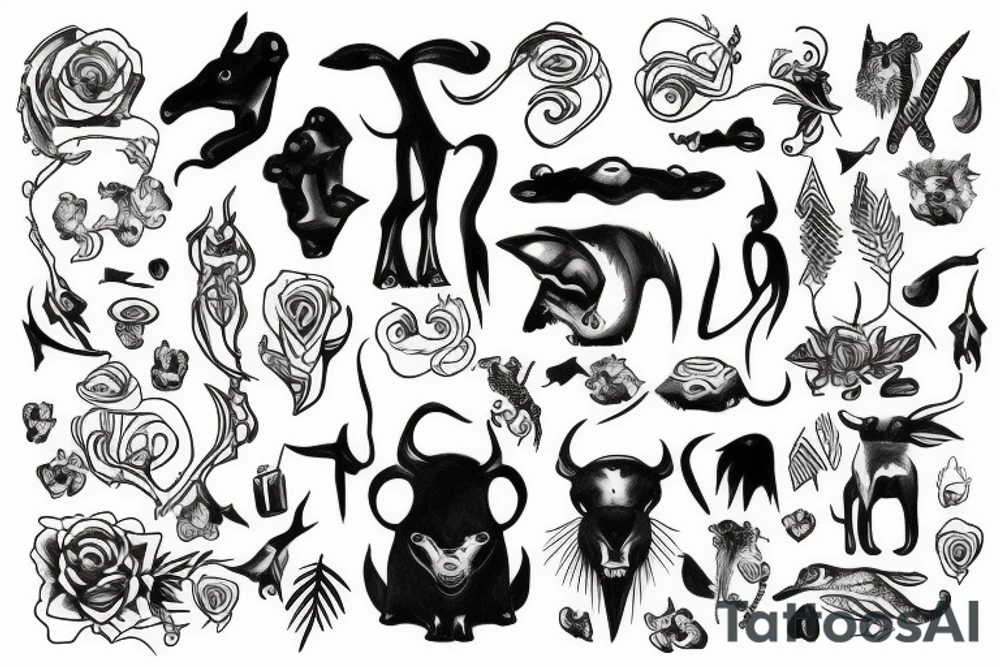 Black zoo tattoo idea