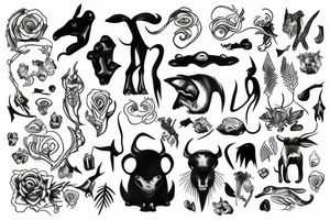 Black zoo tattoo idea