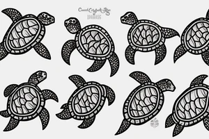 candles and turtles tattoo idea