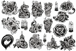 candles tattoo idea