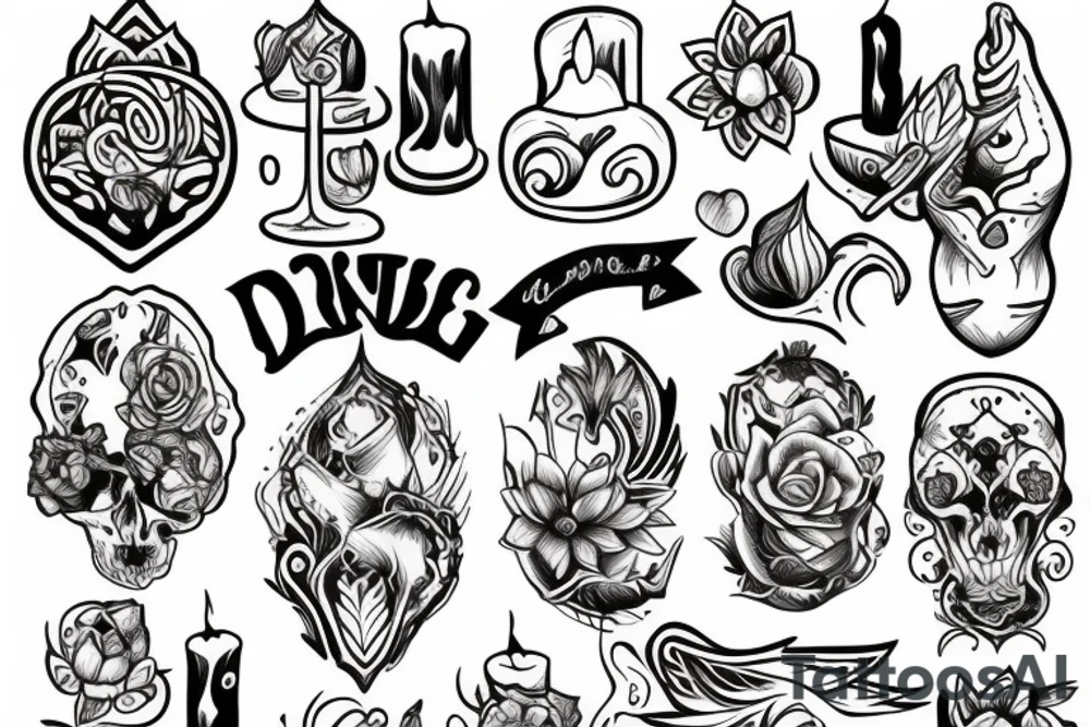 candles tattoo idea