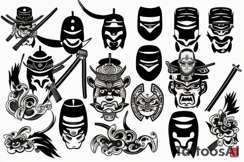Samurai on hand tattoo idea