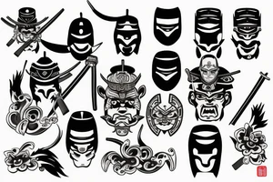 Samurai on hand tattoo idea