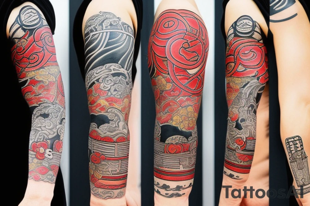 Samurai on hand tattoo idea