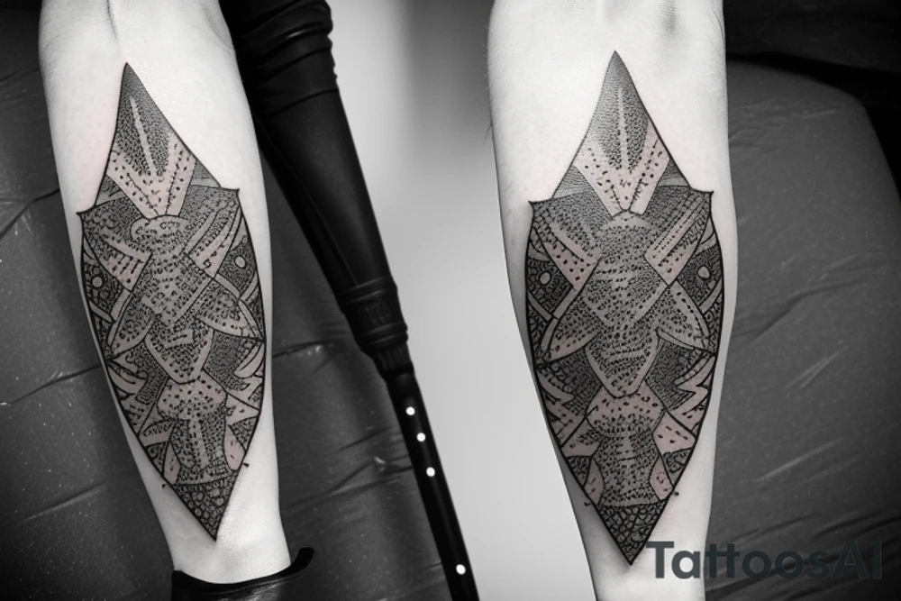 Knight with greataxe tattoo idea