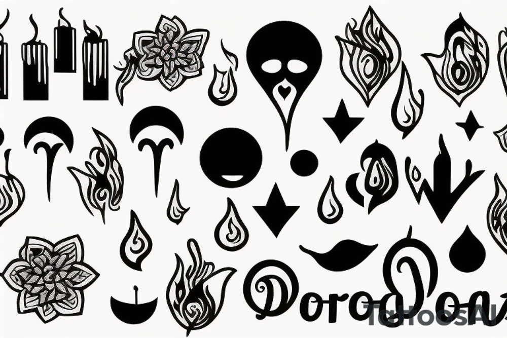 candles tattoo idea