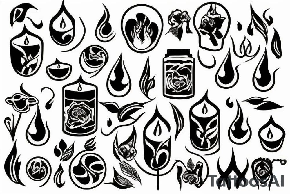candles tattoo idea