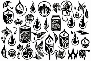 candles tattoo idea