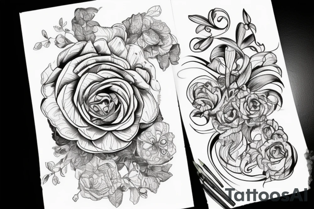 Цветок азалии, андерграунд tattoo idea