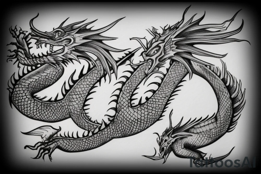 Dragon Outline tattoo idea