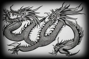 Dragon Outline tattoo idea