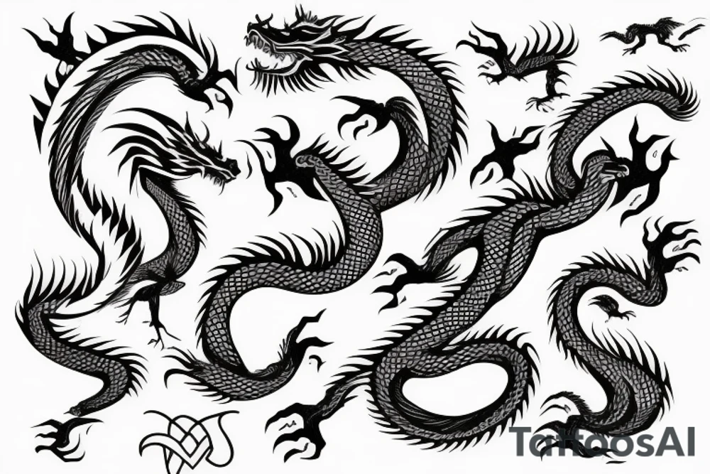 Dragon Outline tattoo idea