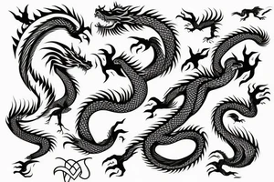 Dragon Outline tattoo idea