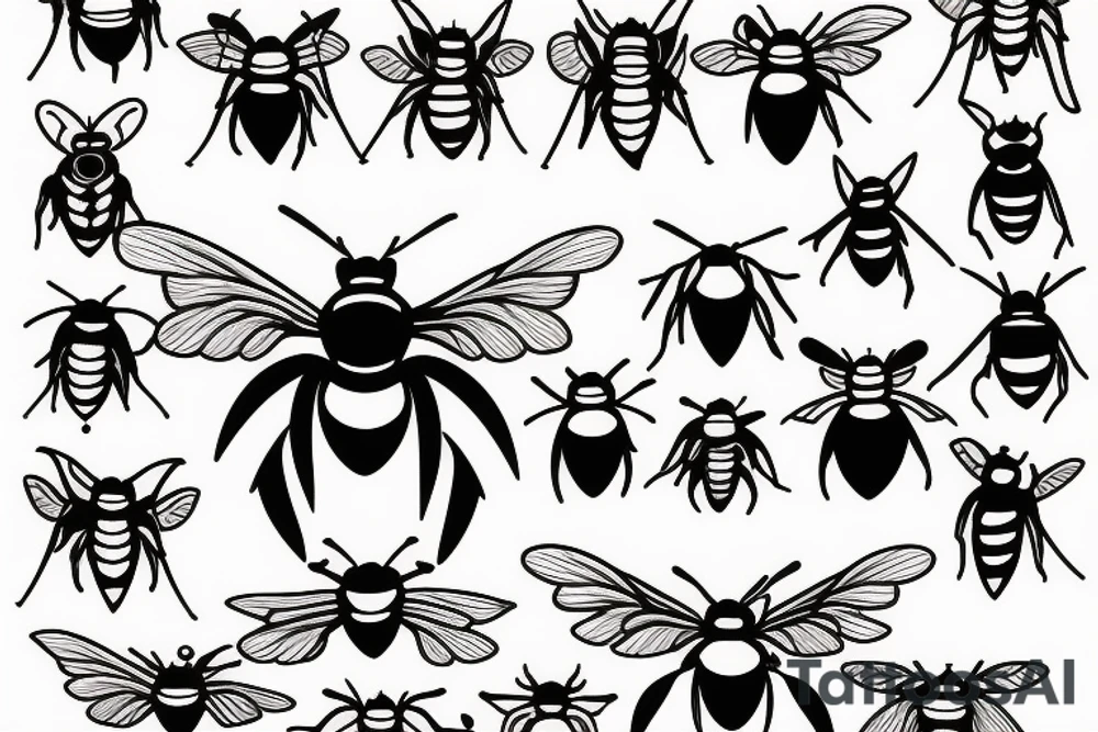 Construction hornet tattoo idea