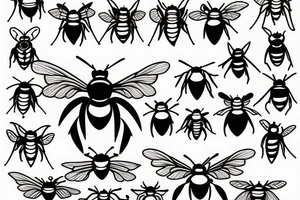 Construction hornet tattoo idea