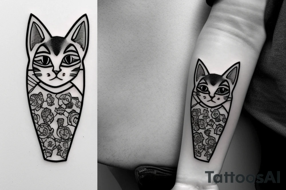 Cat with gun tattoo idea