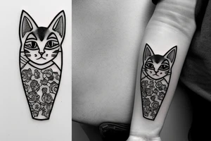 Cat with gun tattoo idea