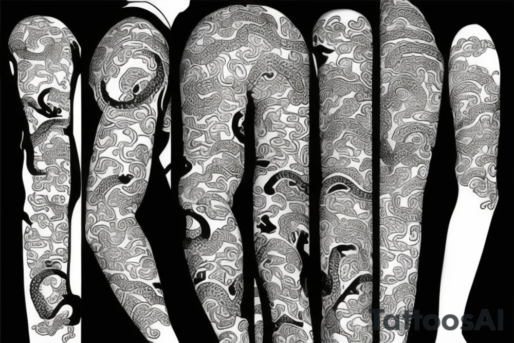 Chinese snake and house tattoo idea